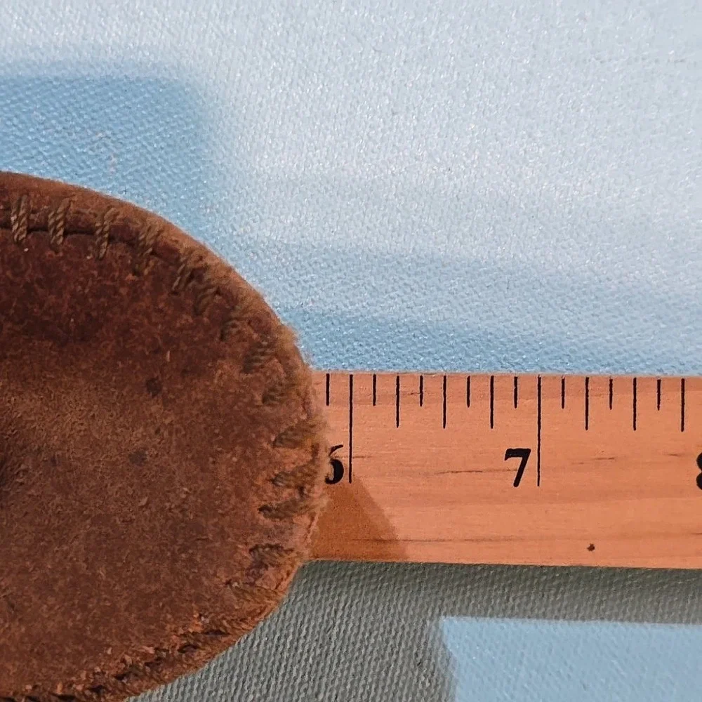 Minnetonka Kids 7 Brown Fringe‎ Moccasins Boots Suede Zip Ankle Stained Shoes